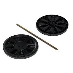 lot 4750 image: Toter Replacement Wheel Kit for 64 Gal. Two Wheel Trash Can