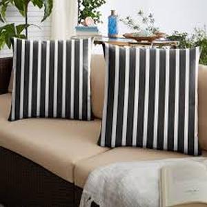 lot 4832 image: SORRA Sunbrella Shore Classic Outdoor Knife Edge Throw Pillows (2-Pack)
