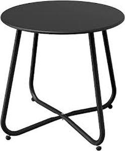 lot 4847 image: GRANDPATIO. STEEL COFFEE TABLE 45CM - BLACK