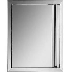 lot 5395 image: A 17 in. W x 24 in. H Single BBQ Stainless Steel Access Door with Recessed Handle Outdoor Kitchen Doors for Storage Room
