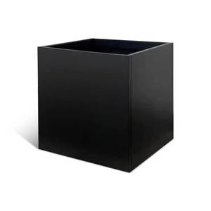 lot 1113 image: Galvanized Steel Planter Box Black Metal Planter Large Square Indoor Outdoor Planters Cube Steel Heavy Duty Flower Pot 26Inch Powder Coating Modern Commercial Residential for Patio, Deck, Yard, Garden