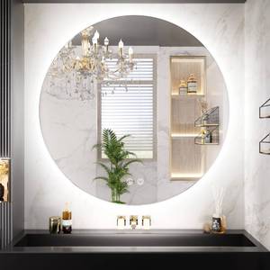 lot 1122 image: TETOTE 32 Inch Backlit Round Mirror for Bathroom Wall, LED Circle Mirror with Lights,Anti-Fog,Dimmable 3 Colors Lighted Vanity Mirror,CRI90,IP54 Waterproof,Wall Mounted