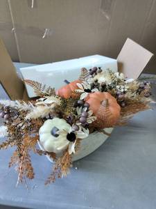 lot 1126 image: Linden Street Decorative Fake Plant Display With Pumpkins