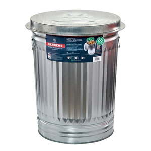 lot 2030 image: Behrens 31-Gallon Steel Trash Can Qty-2 (DENTED)