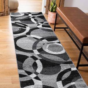 lot 2035 image: Rugshop Contemporary Abstract Circles Perfect for high Traffic Areas of Your Living Room,Bedroom,Home Office,Kitchen Runner Rug 2 x 10 Gray