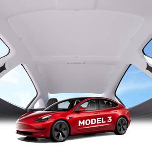 lot 2036 image: Zanch 2024 Upgrade Tesla Model 3 Sunshade Roof No-Sag, Sun Protection Magnetic No Gaps Tesla Model 3 Accessories 2024 Heat Insulation Foldable Roof Sun Shade for Model 3 2020-2023 - Gen 3 Gray