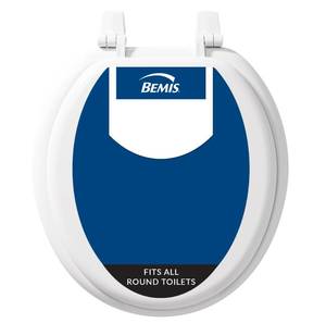 lot 2047 image: BEMIS 400TTA 000 Economy Toilet Seat, Durable Enameled Wood, ROUND, White
