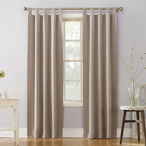 lot 2051 image: Sun Zero Brant Tab Top Energy Saving Blackout Window Curtain Panel 40 x63 Gray