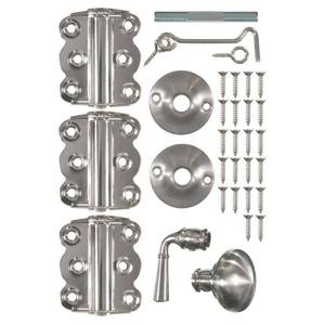 lot 2074 image: Wright Products V321SN VinylWood Screen Door Hardware Set Satin Nickel - Quantity 1