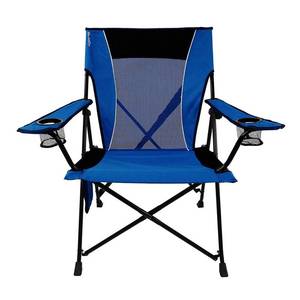 lot 2965 image: Kijaro Dual Lock Folding Camp Chairs - Versatile for Sports, Outdoors & Lawns - Locks Positions - Maldives Blue