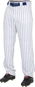 lot 2988 image: Rawlings PRO 150 Series GamePractice Baseball Pant  Youth Medium  Pinstripes - WhiteNavy  Relaxed Fit