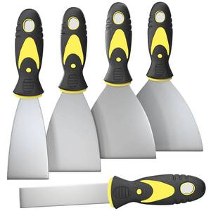lot 2996 image: Rerdeim 5Pcs Putty Knife, Set, 1 2 3 4 5 Scraper, Spackle Knife, Paint Scraper, Scraper Tool, No Rusting, Perfect For Repairing Drywall, Removing Wallpaper, Mud, Plaster Scraping
