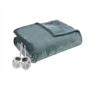 lot 4099 image: Serta Electric Plush Blanket, King Bedding - Retail $232