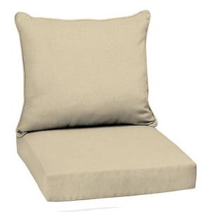 lot 4112 image: Arden Selections Outdoor Deep Seating Cushion Set 24 x 22 Tan Leala - Retail $139.99