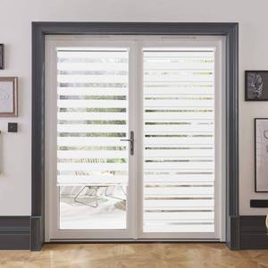 lot 1048 image: LUCKUP Horizontal Window Shade Blind Zebra Dual Roller Blinds Day and Night Blinds Curtains��Easy to Install 23.6 x 90 White
