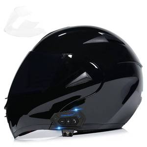 lot 1049 image: FRBRK Motorcycle Bluetooth Modular Helmet, DOT Approved Dual Visor Full Face Flip up Bluetooth Integrated Motorcycle Helmets for Adults Men Women Retail&nbsp$129.99