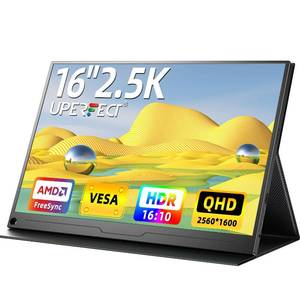 lot 1058 image: UPERFECT 2.5K Portable Monitor, 16 2560x1600 QHD Portable Gaming Monitor HDR FreeSync Laptop Monitor wVESA & Smart Case Matte IPS Eye Care External Second Screen for PC Laptop Phone Game Console