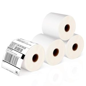 lot 1060 image: JADENS Thermal Shipping Labels 4x6-350 Labels(4 Rolls), Compatible with Rollo, Brother, Zebra and Most Thermal Printer, Perforated, Commercial Grade, Doesnt Compatible with Dymo