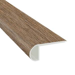 lot 1089 image: Edwards Oak-34 in. Thick x 2-34 in. Wide x 94 in. Length Luxury Vinyl Flush Stair Nose Molding 6 Pack