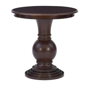 lot 1109 image: Powell 809-350 Espresso Round Accent Table 26L x 26W x 26H. (Base Is Broken)