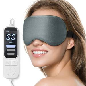 lot 4133 image: Heated Eye Mask, Warm Eye Compress Mask for Dry Eyes, USB Electric Eye Heating Pad with Temperature & Timer Control, Dry Eye Mask for Dry Eyes Blepharitis Sinus Migraine Stye MGD Puffiness Gray