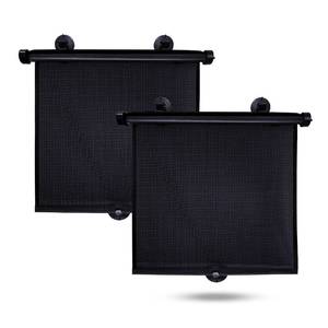 lot 4139 image: EcoNour Car Side Window Sun Shade (2 Pack)  Retractable Car Roller Sunshade for Kids  Baby Car Window Shades for UV and Sun Glare Protection  Baby Car Travel Accessories (15x17)