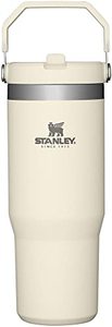 lot 4153 image: STANLEY IceFlow Stainless Steel Tumbler with Straw - Vacuum Insulated Water Bottle for Home, Office or Car - Reusable Cup with Straw Leak Resistant Flip - Cold for 12 Hours or Iced for 2 Days (Cream)