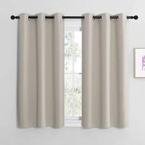 lot 4163 image: NICETOWN Kitchen Curtains for Decoration, Thermal Insulated Grommet Room Darkening DraperiesPanels for Laundry (Natural, 2 Panels, W42 x L48 inches)