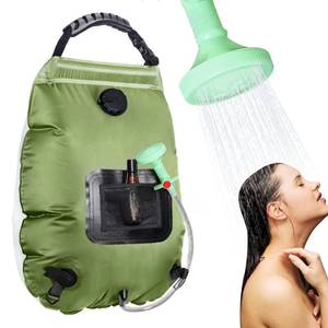 lot 4165 image: Unniweei Solar Portable Shower Bag, 5 Gal20L Solar Heating Camping Shower Bag with Removable Hose&On-Off Switchable Shower Head, Compact Camping Shower for Camping, Hiking, Traveling, Beach Swimming