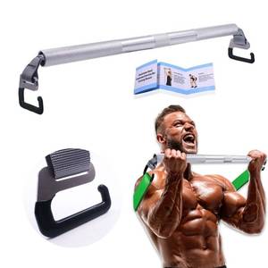 lot 4170 image: J Bryant Fitness Resistance Band Exercise Bar Large Hook 21.6 Length Heavy Duty Bar Squats Full Body Strength Training Portable Home Workout Equipment