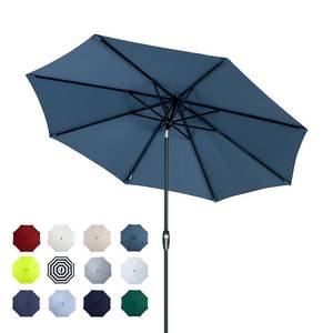 lot 4173 image: Tempera 11ft Patio Market Outdoor Table Umbrella with Auto Tilt and Crank,Large Sun Umbrella with Sturdy Pole&Fade resistant canopy,Easy to set, Marine - Retail $132.25