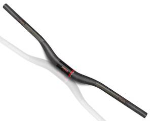 lot 4187 image: MTB Handlebars, Mountain Bike Handlebars, MTB Bars Riser Handlebars 31.8, Carbon Fiber 720mm 740mm 760mm MTN Bike Handlebars MTB Handle Bars(Red pro 3K, 720mm)
