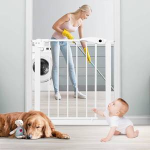lot 4188 image: Baby Gate for Stairs, 29.9 High Safety Pet Gates for Dogs, Fits Between 25.5 and 28.3, Easy Walk Safety Gates for Baby, Easy Install PressureHardware Mounted Dog Gates for House Indoor