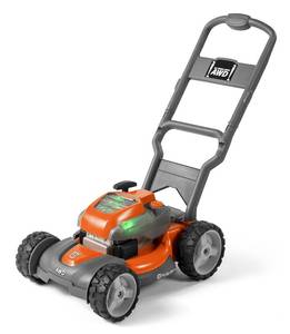 lot 4202 image: Husqvarna Toy Lawn Mower with Realistic Sounds and Light-Up Engine, Toddler Lawn Mower Toy for Ages 2 and Up