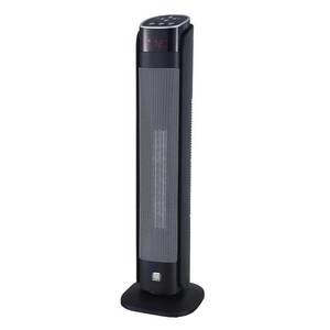 lot 4205 image: 1,500-Watt Deluxe Digital 30 in. Ceramic Portable Electric Tower Heater with Remote Control - Retail $117.99