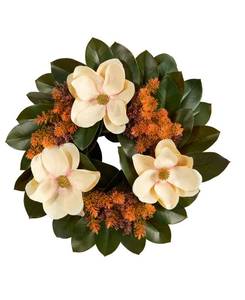 lot 4213 image: Magnolia Artificial Wreath, 24