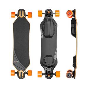 lot 5593 image: Exway Flex Hub Electric Skateboard with Remote, Top Speed of 25 Mph, 17miles Range, Flexible Tri-Laminate Deck, IP55 Waterproof, Electric Longboard for Adults & Teens (Used Dont Know if it Powers ON No Charger)