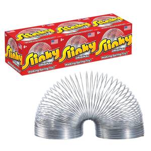lot 5603 image: Just Play The Original Slinky Walking Spring Toy, 3-Pack Metal Slinky, Fidget Toys, Party Favors and Gifts, Kids Toys for Ages 5 Up, Amazon Exclusive