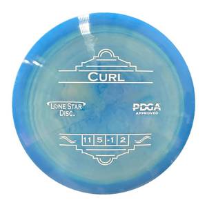 lot 5630 image: Lone Star Disc Alpha Curl  Stable Disc Golf Distance Driver  160-169g  Durable & Smooth Premium Plastic  Accurate Forehand and Backhand Drives  Colors May Vary