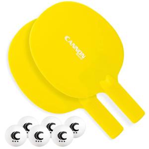 lot 5632 image: Cannon Sports Table Tennis Paddle - Unbreakable and Weather Resistant for IndoorOutdoor (2 Yellow Paddles)