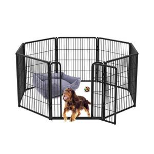 lot 5652 image: FXW Homeplus Dog Playpen Designed for Indoor Use, 32 Height for Medium Dogs, Black��Patented - Retail $133.34