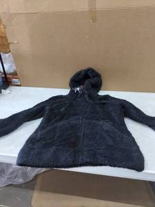 lot 5669 image: White Mark Black Sherpa Jacket Size Large