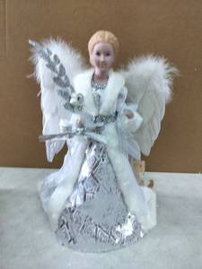 lot 5674 image: Unbranded White Sparkle Angel Tree Topper