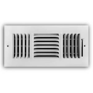 lot 5680 image: 10 in. x 4 in. 3-Way Steel WallCeiling Register in White
