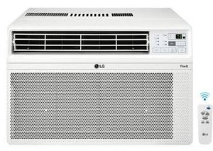 lot 1037 image: LG 10,000 BTU 115V Window Air Conditioner Cools 450 sq. ft. with Wi-Fi, Remote and in White Retail&nbsp$369.00