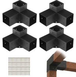 lot 1038 image: Vevor Pergola Brackets In Black. 4 Pack