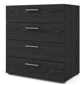 lot 1082 image: Tvilum Austin 4 Drawer Wood Grain Dresser In Black