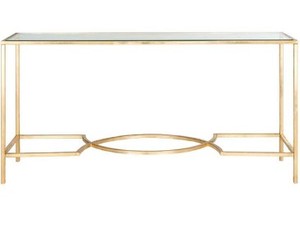 lot 5639 image: Safavieh Inga 63 in. GoldClear Glass Console Table Retail&nbsp$368.47