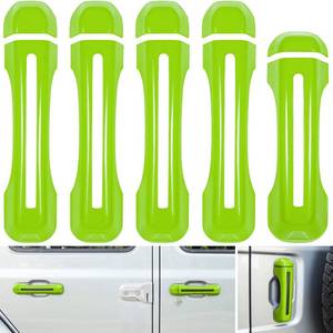 lot 1094 image: Door Handle Inserts Cover TrimTailgate Handle Cover for 2018-2022 Jeep Wrangler JL JLU Sports Sahara Freedom Rubicon Unlimited Gladiator JT 2-Door & 4-Door Exterior Accessories (Green 5PCS)