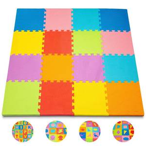 lot 1111 image: ToyVelt Foam Puzzle Floor Mat for Kids 12x12 16 Tiles Interlocking Play Mat with Colors, Shapes, Alphabet, ABC, Numbers Educational Large Puzzle Foam Floor Tiles for Crawling, Non-Toxic